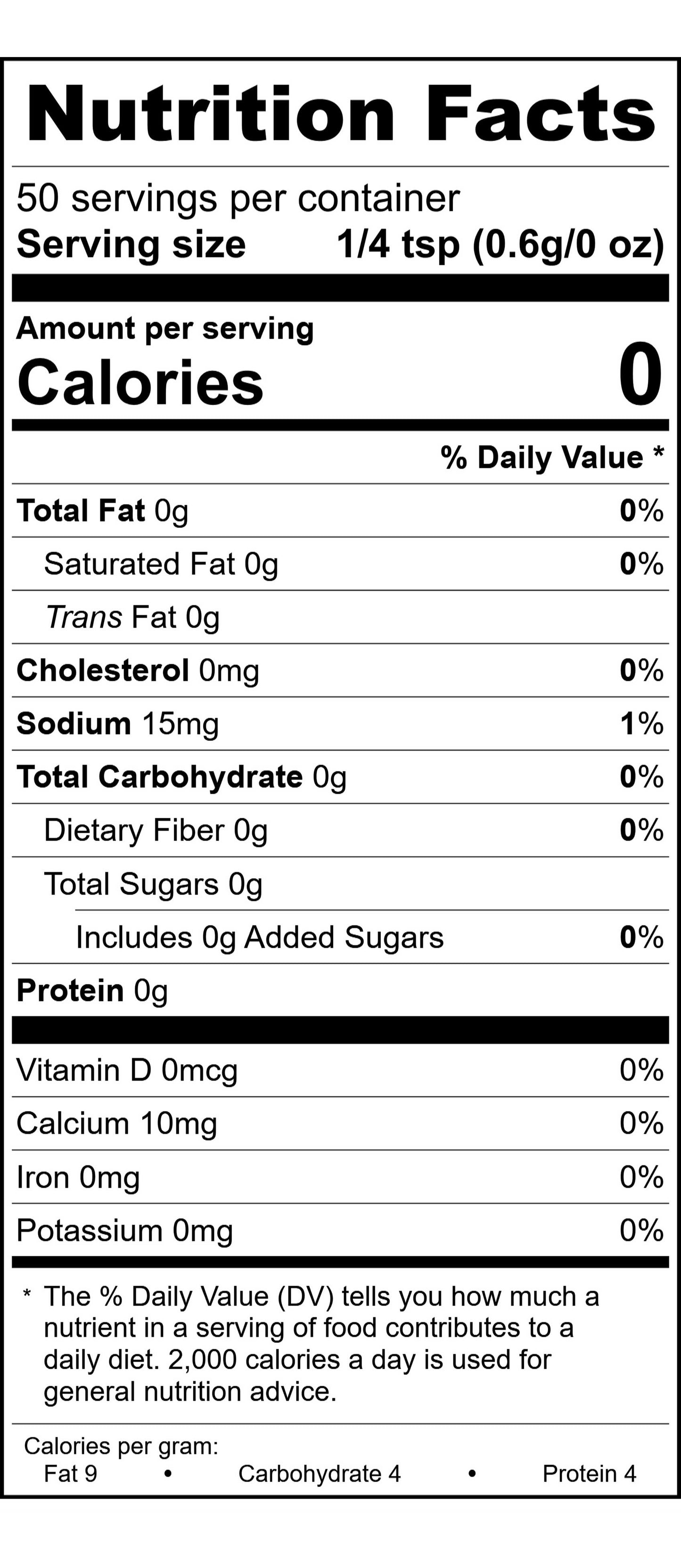 Bleu Cheese Powder - Nutrition Facts