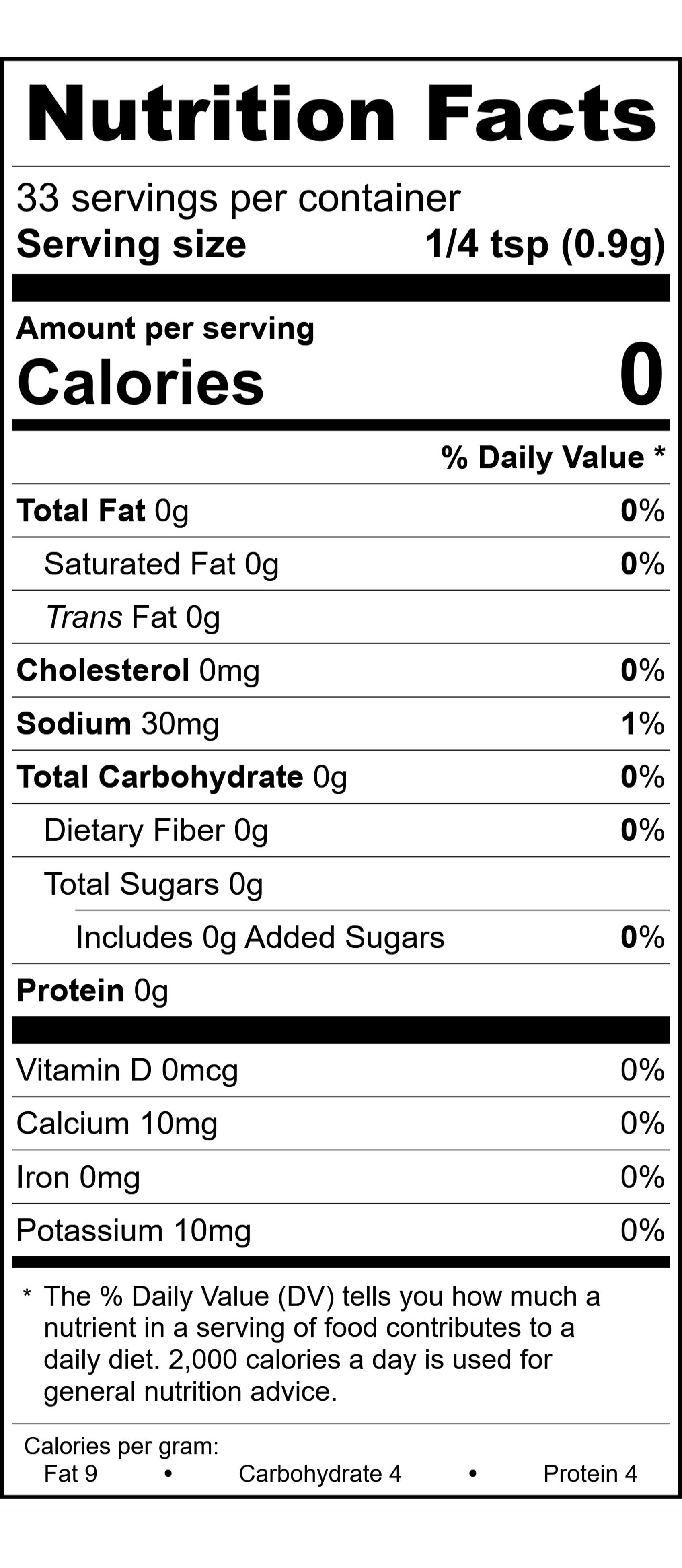Cheddar Cheese Powder - Nutrition Facts