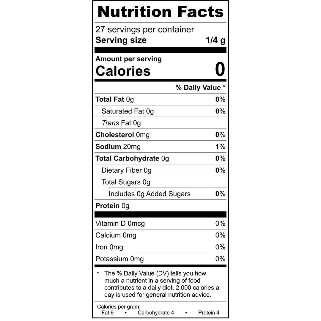 Honey BBQ Rub Seasoning - nutrition facts