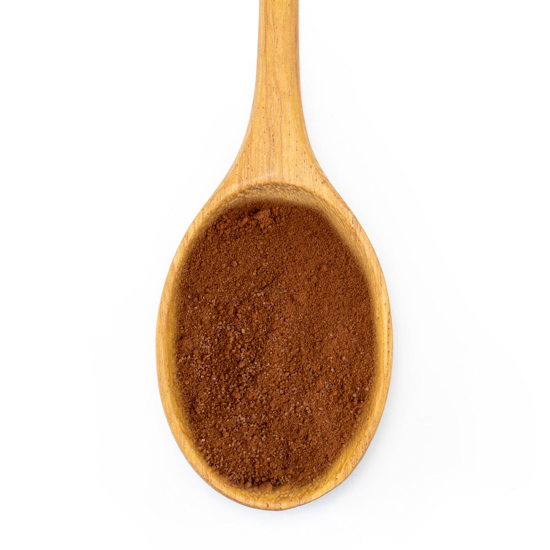 Mocha Cocoa Mix Spice Blend on spoon