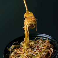 Angel Hair Pasta Cooked, Twirling on Fork